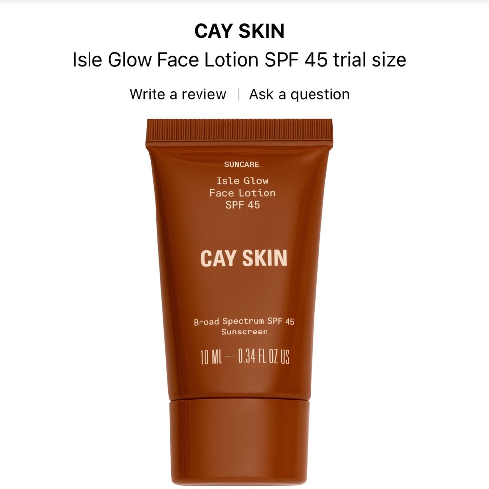 Pick 8/$50 Cay Skin Isle Glow Face Lotion SPF 45🆕deluxe sample size
